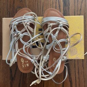 Mix No 6 Metallic Strappy Sandals New